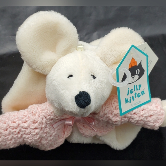 Jellycat Jelly Kitten JellyKitten Croshetta Mouse Soother Lovey - RETIRED - NWT - Picture 1 of 13